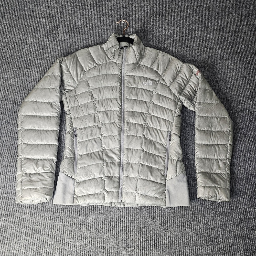 The North Face Summit Series Jacket Womens MEDIUM Gray Puffer Insulated Zip